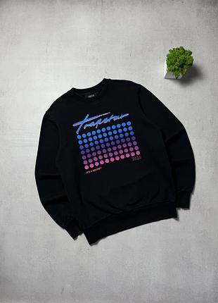 Світшот чорний чоловічий trapstar big logo оригінал