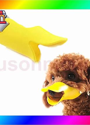 Bs намордник для собак best mix качка quack силіконовий resteq - м'який регульований намордник у вигля bas77/n