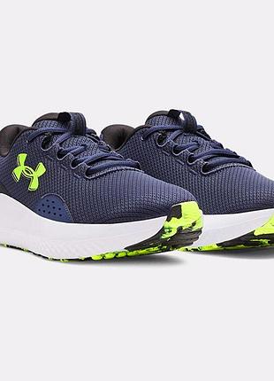 Кроссовки мужские surge 4 running under armour. Цвет: navy/black/high vis yellow. размер: 7.5 (42) - 8 (42.5)