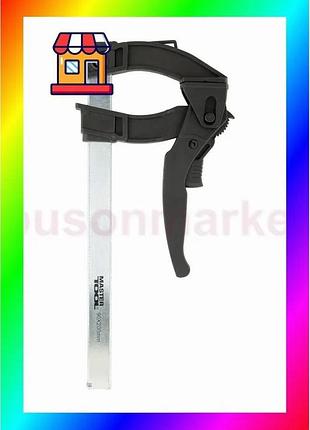 Bs струбцина столярная mastertool best mix f-type быстрозажимная 200×90 мм 600 н 07-0013 bas77/n