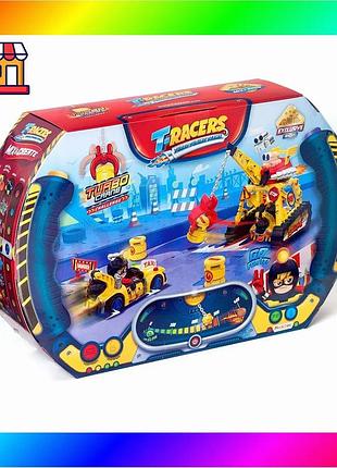 Bs ігровий набір t-racers best mix - турбокран (машинка-конструктор, гонщик, аксес.) bas77/n