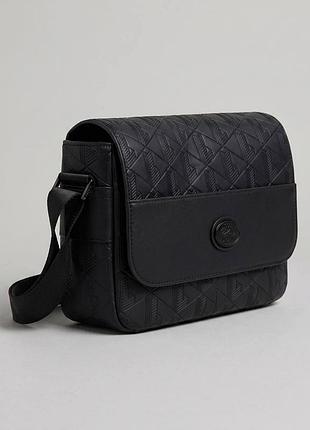 Чоловіча сумка lacoste через плече, чоловіча барсетка лакоста чорна, сумка месенджер лакоста