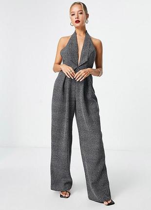 Женский серый комбинезон asos design размер s