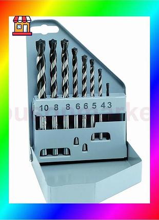 Bs набір свердел по best mix бетону profi beton pksb 8 шт, ø3-10 мм, alpen 0022700201100 bas77/n