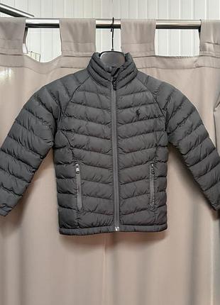 Темно-сіра стьобана куртка від polo ralph lauren