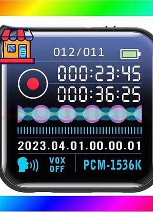 Bs мини диктофон с большим экраном, радио и mp3 плеером nectronix m30, 64 гб памяти bas77/n