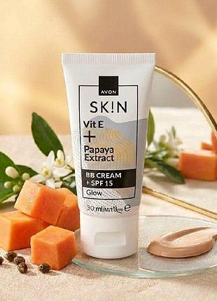 Avon bb-крем + spf 15 з вітаміном е та екстрактом листя верби «матовий ефект» linght -світлий, 30 мл