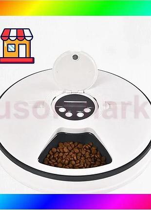 Bs автоматическая кормушка для best mix собак и кошек электронная pet feeder, 30x7 см, 6 порций по 90м bas77/n