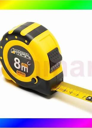 Bs рулетка mastertool 8 best mix м×25 мм с магнитами 2 фиксатора кнопка stop покрытие tpr нейлоновое п bas77/n