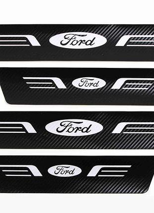 Защитная пленка на пороги ford черный карбон "автограф" (4 шт.)