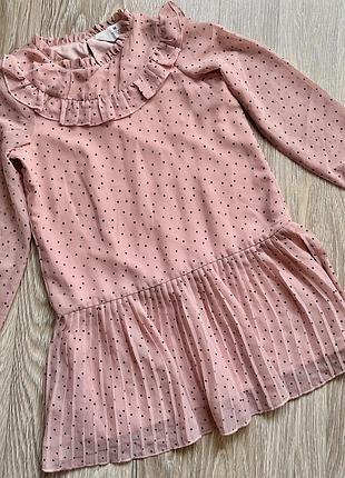 Плаття для дівчинки з сердечками h&m 122/128
