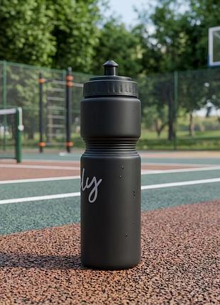Пляшка-поїлка jogging 700 мл пластикова – спортивна поїлка для води та напоїв black