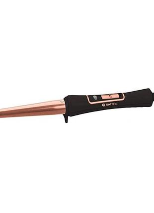 Щипцы-плойка satori ss-3510-bl, прибор для завивки волос, маленькая плойка, стайлер для завивки