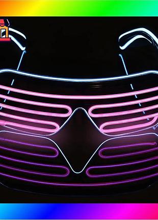 Bs світлодіодні led el best mix окуляри resteq окуляри для вечірок, паті, рожеві з блакитним обідком. bas77/n
