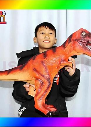Bs игрушка динозавр t-rex resteq - большой динозавр тирекс 650×450 мм, реалистичная фигурка для детей bas77/n