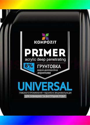 Bs грунтовка акриловая universal, best mix 10 л, прозрачный bas77/n