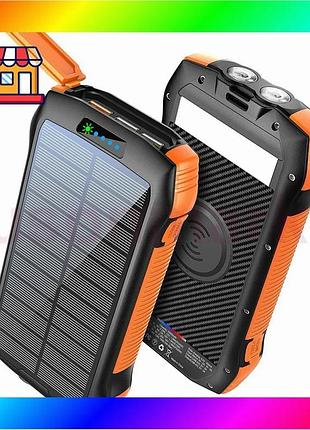 Bs повербанк solar power best mix bank f33w 20000 мач - внешний аккумулятор с солнечной панелью, фонар bas77/n