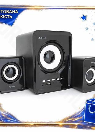 Dm колонки kisonli с спецификация 2.2 сабвуфером 5w+2x3w черные для музыки usb bluetooth aux fm spe|lz