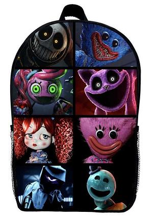 Рюкзак шкільний поппі плейтайм poppy playtime (school gear bag 011) чорний, 39 х 27 х 14 см