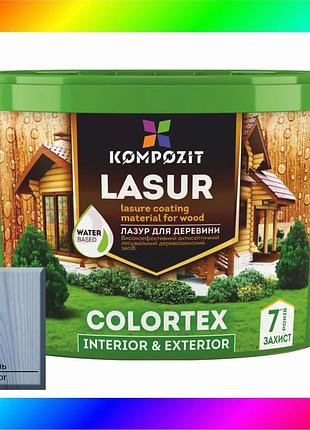Bs лазурь для древесины best mix colortex, полуглянцевая, 0,9 л, серая гавань bas77/n