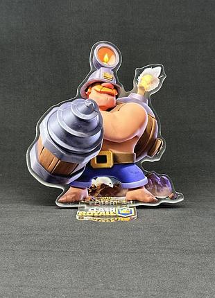 Акрилова колекційна фігурка clash of clans, clash royale могутній шахтар 15 см