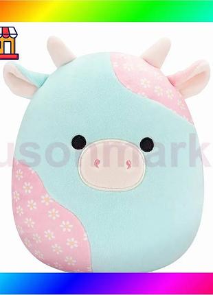 Bs мягкая игрушка squishmallows best mix - мятная пастельная коровка (19 cm) bas77/n