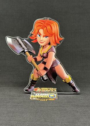 Акриловая коллекционная фигурка clash of clans, clash royale валькирия 15 cм