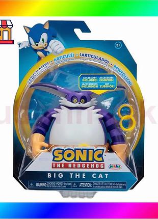 Bs ігрова фігурка з best mix артикуляцією sonic the hedgehog - модерн кіт біг (10 cm, з аксес.) bas77/n
