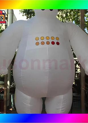 Bs надувной костюм беймакс best mix baymax resteq для взрослых 2.2 м, косплей костюм город героев, бел bas77/n
