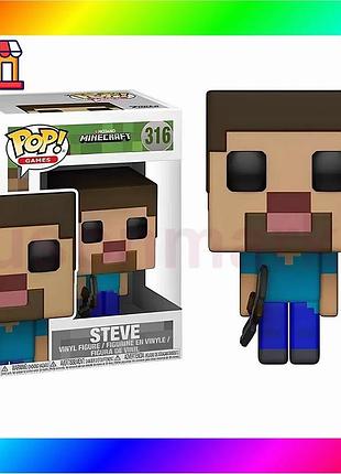 Bs фигурка стив. фанко best mix поп майнкрафт. funko pop minecraft. статуэтка стив (steve) из игры май bas77/n