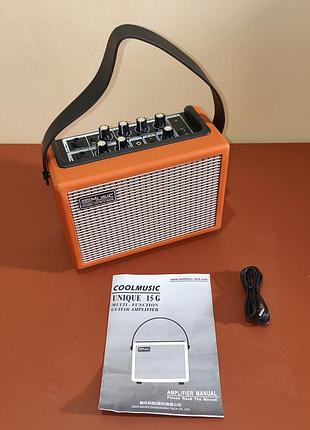 Гитарный комбоусилитель coolmusic unique 15g bluetooth battery powered orange 15w