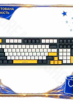 Dm клавіатура imice usb специфікація 2.2 wired type-c біло-чорна 94 клавіші для комп'ютера та ноутбука spe|lz