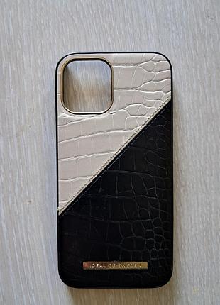 Чохол ideal of sweden atelier case для iphone 12/12 pro у кольорі cream black croco.
