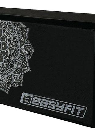 Блок для йоги easyfit eva з чорним малюнком.