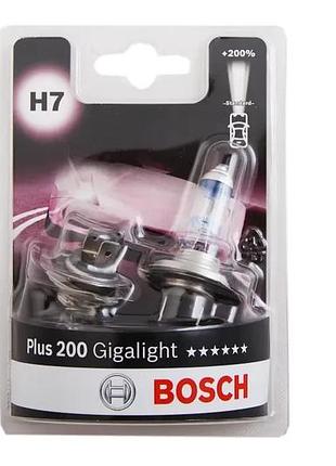 Лампа галогенна 12в h7 "bosch" 55 gigalight +200% (2 шт.)
