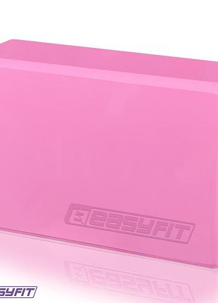Блок для йоги easyfit eva рожевий