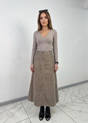 Юбка миди вельветовая 38 р. h&m