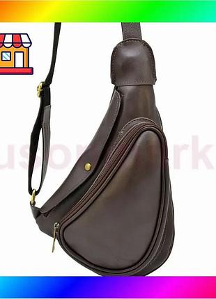 Bs слинг рюкзак на best mix одно плечо из телячьей кожи gc-3026-3md бренд tarwa коричневый bas77/n