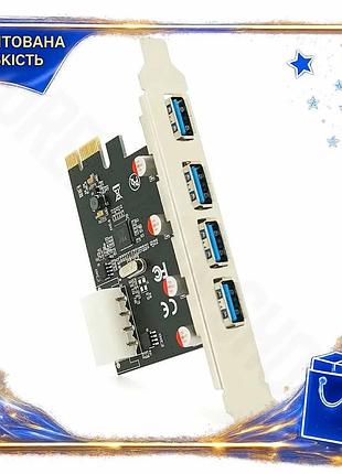 Dm контроллер pci-е usb спецификация 2.2 3.0 4 порта 5gbps для компьютера расширитель usb хаб spe|lz