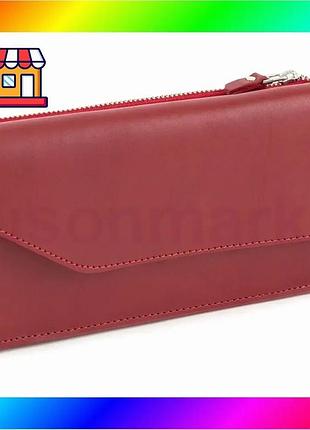 Bs портмоне женское кожаное best mix elegante красное grande pelle 514660 bas77/n