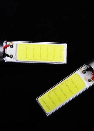 Лампа діодна 12в безцок. t10 24-cob з радіатором "led" (2 шт.)