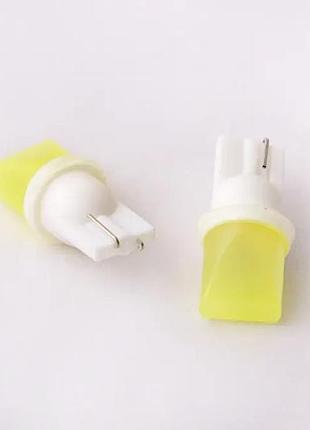 Лампа діодна 12в безцок. t10 1-cob-3d скло "led" (2 шт.)