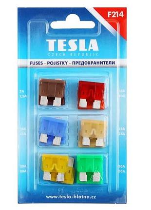Запобіжники євро "tesla" 5-40а (12 шт.)