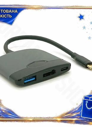 Dm хаб type-c тато специфікація 2.2 hdmi мама usb 3.0 мама pd мама 23 см чорний перехідник для підключ spe|lz