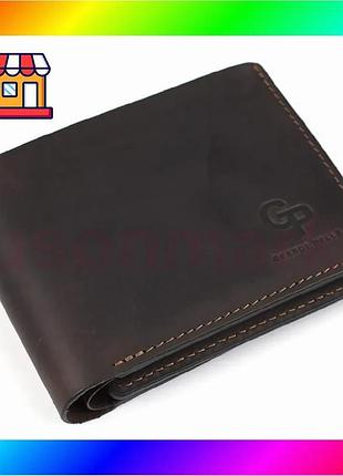 Bs шкіряне портмоне аmico best mix grande pelle, коричневий крейзі хорс 515120 bas77/n