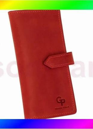 Bs жіноче портмоне з best mix хлястиком червоне grande pelle 523160 bas77/n