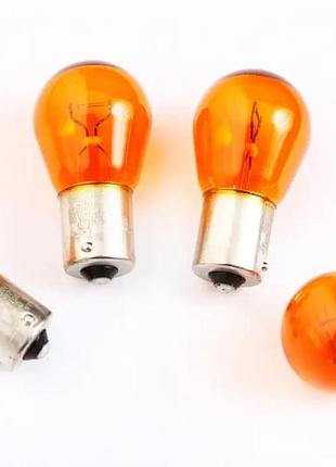Лампа 12в 21 вт со смещ. конт. оранж. py21w "osram"