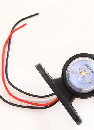 Фонарь габаритный боковой чебурашка 5см led красный/белый с крепежом