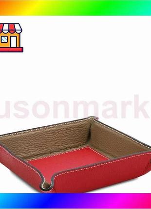Bs кожаный лоток для best mix бумаг и вещей офисный tuscany tl142159 (lipstick red) bas77/n