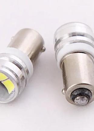 Лампа диодная 12в t 8.5 3-smd 5630 стекло с линзой и радиатором "led" (2 шт.)